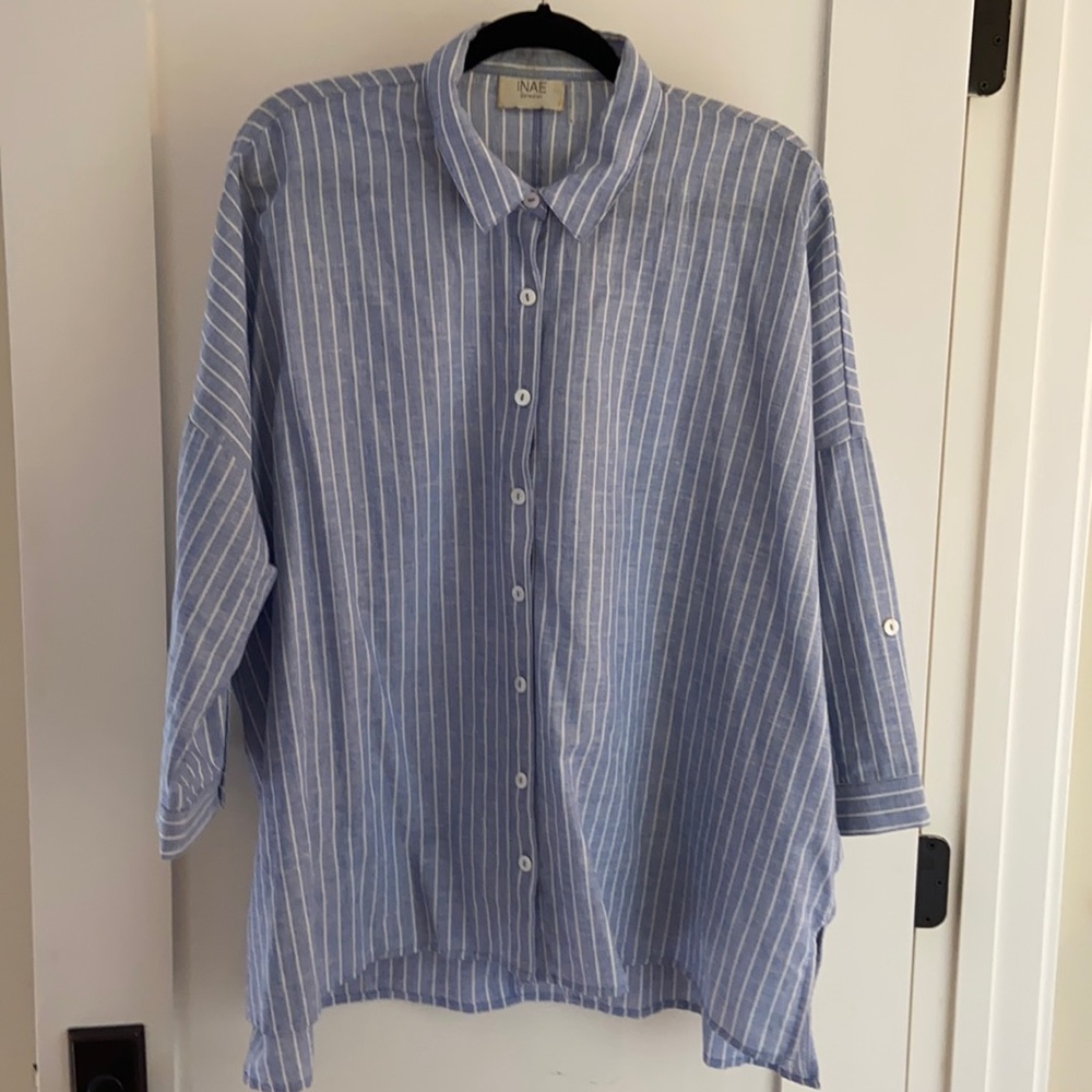 INAE cotton/linen tunic style shirt